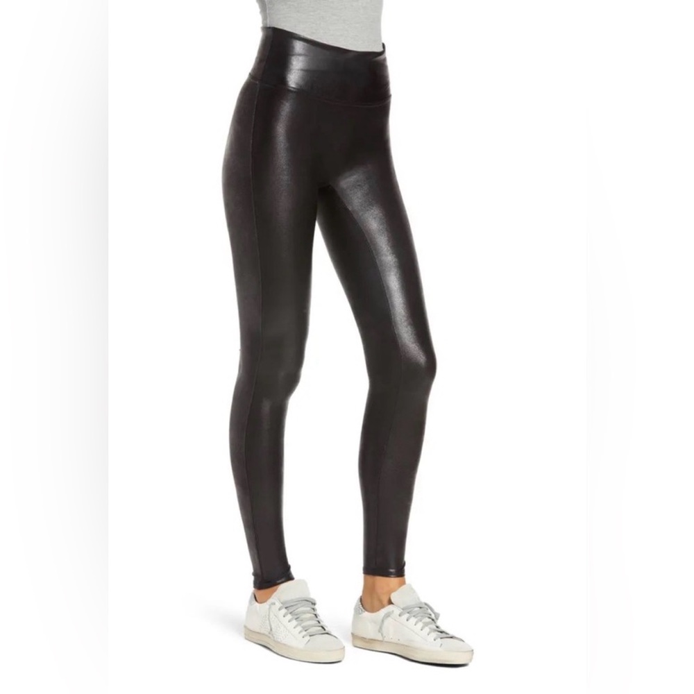 SPANX Black Faux Leather Leggings - Picture 4 of 10